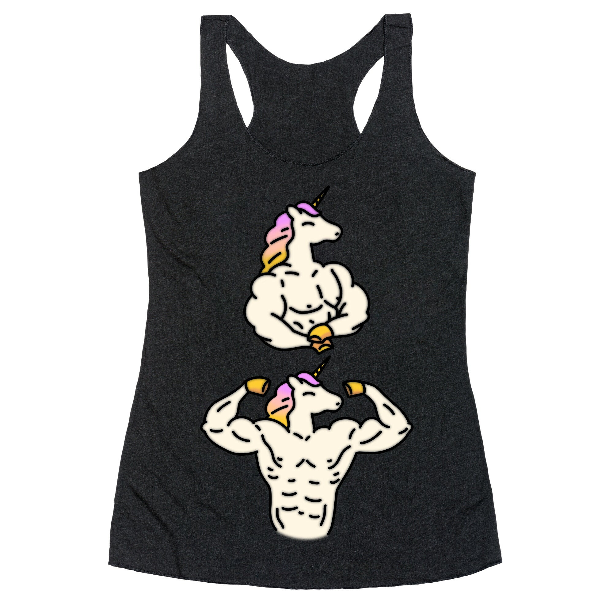 Majestic Buff Unicorn Racerback Tank